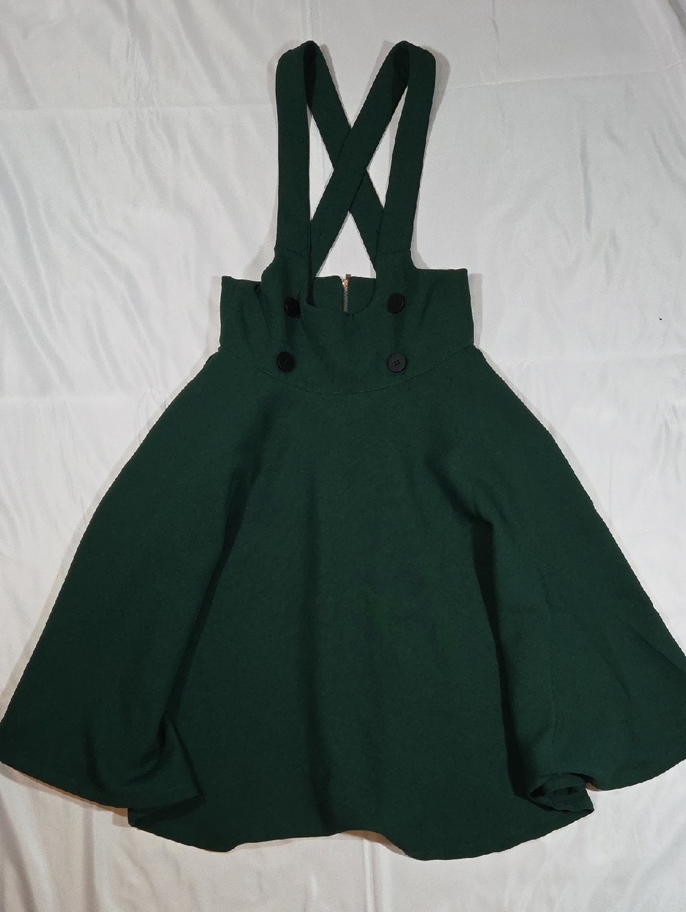 VooDoo Vixen Emerald Green Overall Jumper Skirt Size Small US 4